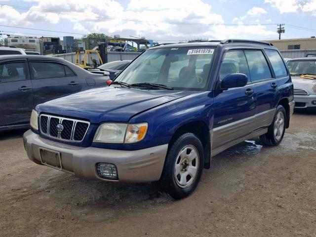 JF1SF655X2H738462 - 2002 SUBARU FORESTER S BLUE photo 2