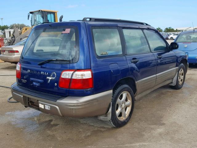 JF1SF655X2H738462 - 2002 SUBARU FORESTER S BLUE photo 4