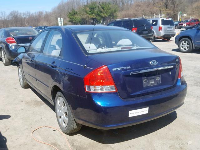 KNAFE122985530642 - 2008 KIA SPECTRA EX BLUE photo 3