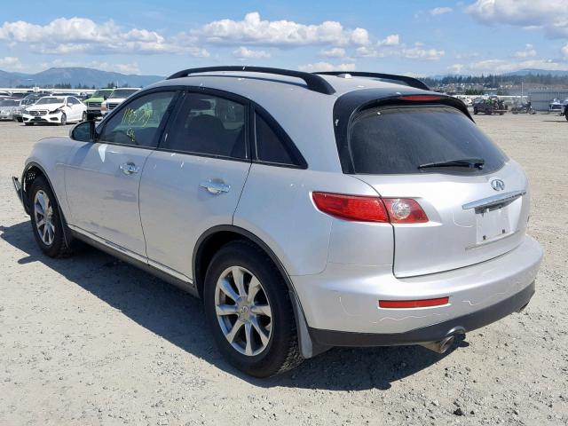 JNRAS08W68X207731 - 2008 INFINITI FX35 GRAY photo 3