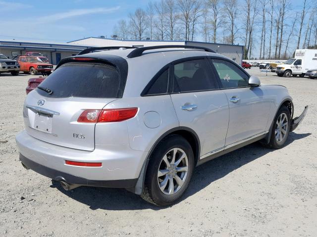 JNRAS08W68X207731 - 2008 INFINITI FX35 GRAY photo 4