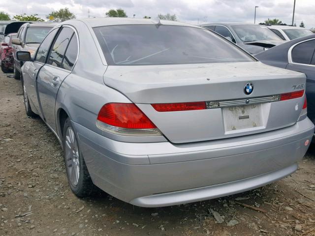 WBAGL63442DP53109 - 2002 BMW 745 I SILVER photo 3