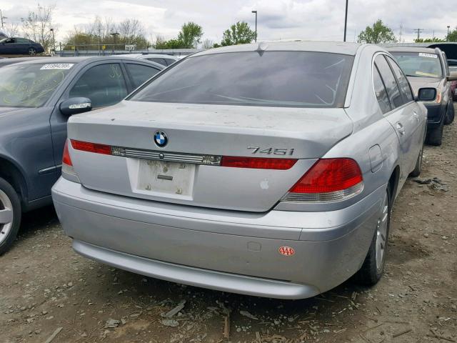 WBAGL63442DP53109 - 2002 BMW 745 I SILVER photo 4