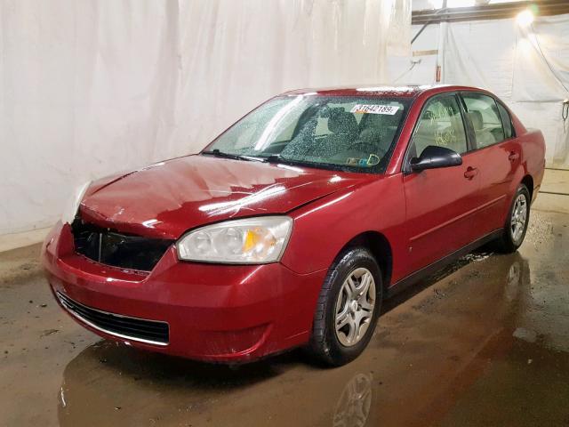1G1ZS51F46F300950 - 2006 CHEVROLET MALIBU LS RED photo 2