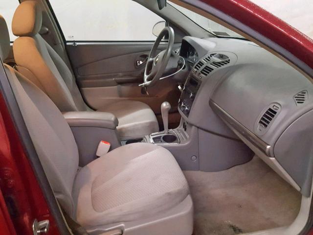 1G1ZS51F46F300950 - 2006 CHEVROLET MALIBU LS RED photo 5