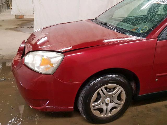 1G1ZS51F46F300950 - 2006 CHEVROLET MALIBU LS RED photo 9