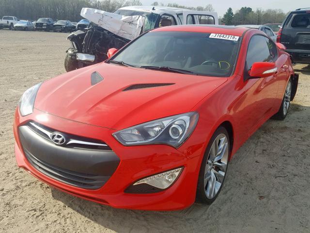 KMHHU6KJ1FU131080 - 2015 HYUNDAI GENESIS CO RED photo 2