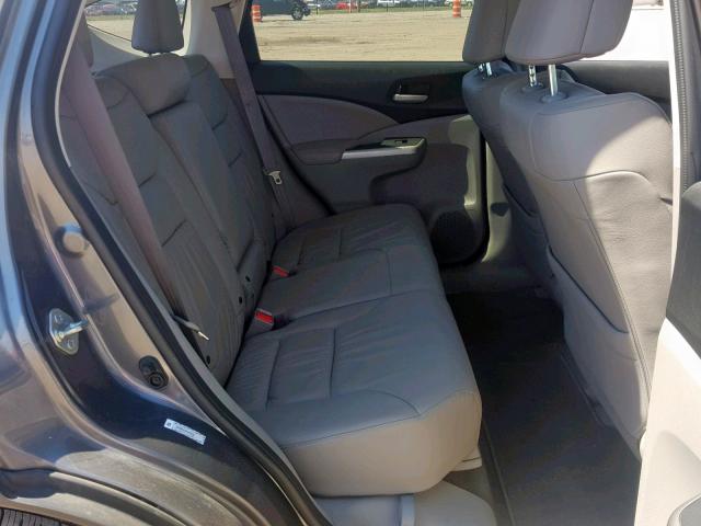 2HKRM4H79EH659418 - 2014 HONDA CR-V EXL GRAY photo 6