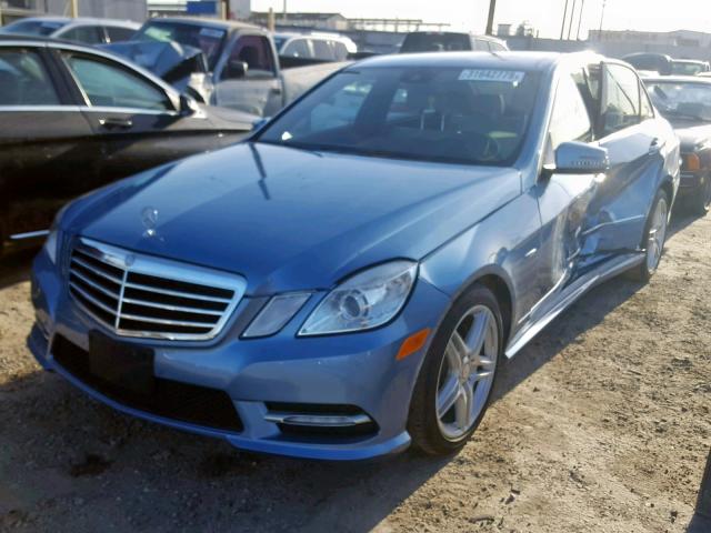 WDDHF5KB0CA646575 - 2012 MERCEDES-BENZ E 350 BLUE photo 2