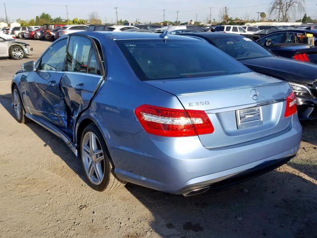 WDDHF5KB0CA646575 - 2012 MERCEDES-BENZ E 350 BLUE photo 3