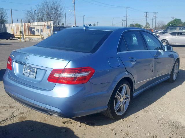 WDDHF5KB0CA646575 - 2012 MERCEDES-BENZ E 350 BLUE photo 4