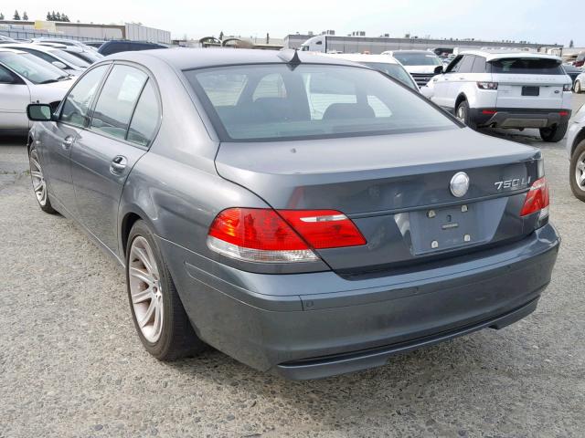 WBAHN83536DT39036 - 2006 BMW 750 LI GRAY photo 3