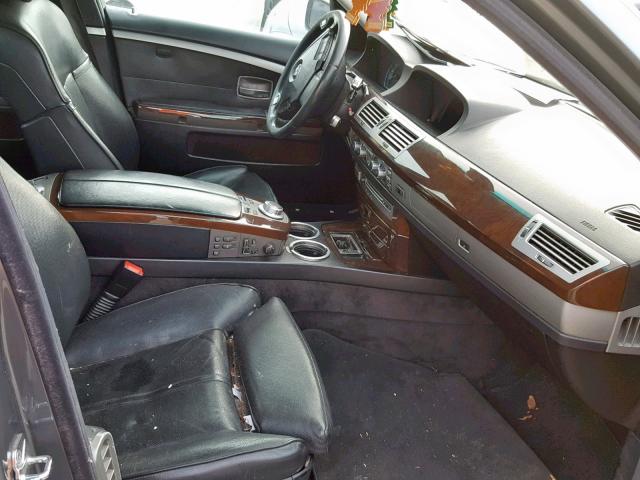 WBAHN83536DT39036 - 2006 BMW 750 LI GRAY photo 5