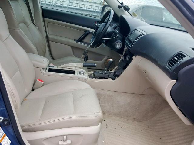 4S4BP63C174307138 - 2007 SUBARU LEGACY OUT BLUE photo 5