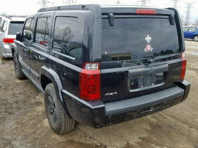 1J8HG48K26C143608 - 2006 JEEP COMMANDER BLACK photo 3