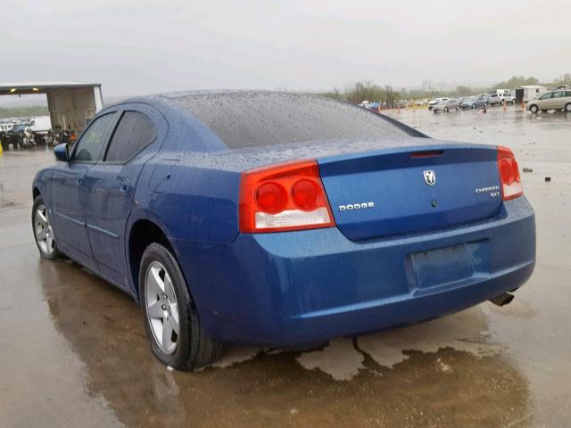 2B3CA3CV2AH309664 - 2010 DODGE CHARGER SX BLUE photo 3