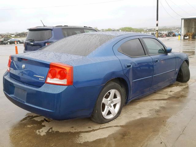 2B3CA3CV2AH309664 - 2010 DODGE CHARGER SX BLUE photo 4