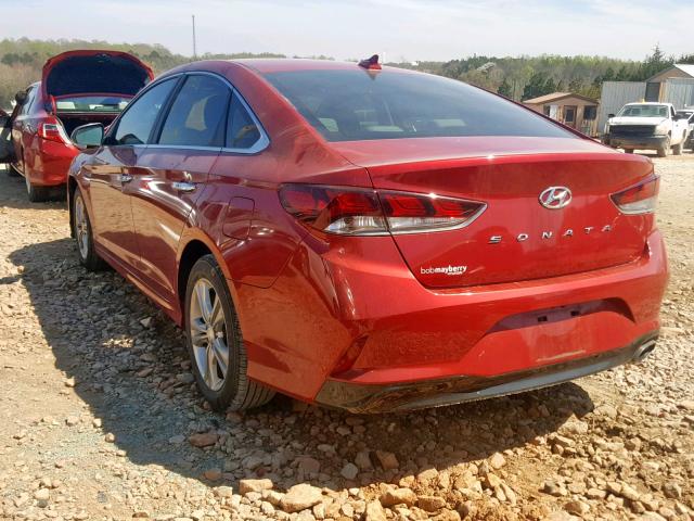 5NPE34AF2JH596742 - 2018 HYUNDAI SONATA SPO RED photo 3