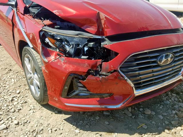 5NPE34AF2JH596742 - 2018 HYUNDAI SONATA SPO RED photo 9