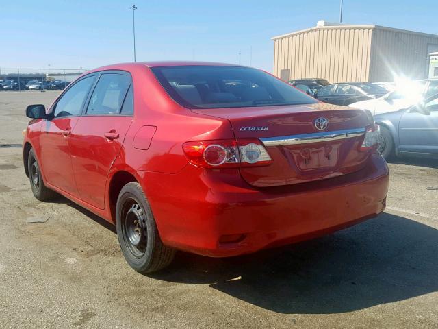 2T1BU4EE7BC711163 - 2011 TOYOTA COROLLA BA RED photo 3