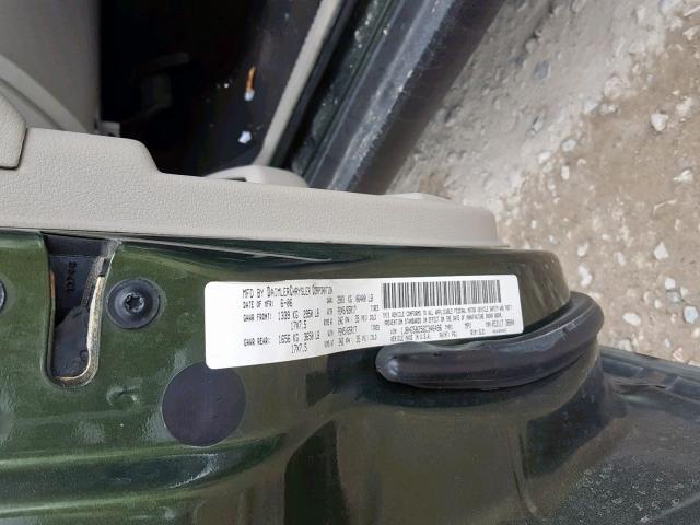 1J8HG58256C346496 - 2006 JEEP COMMANDER GREEN photo 10