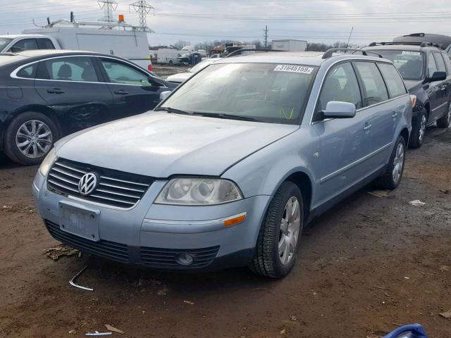 WVWYH63B93E420505 - 2003 VOLKSWAGEN PASSAT GLX BLUE photo 2