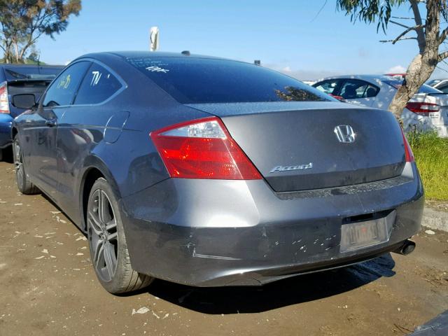 1HGCS12868A015884 - 2008 HONDA ACCORD EXL GRAY photo 3