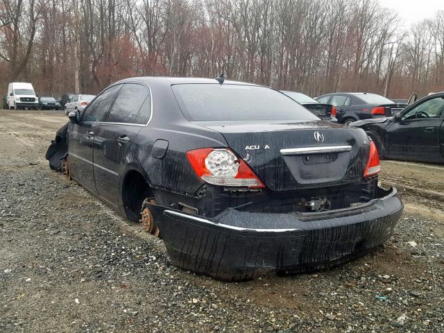 JH4KB16576C004516 - 2006 ACURA RL BLACK photo 3