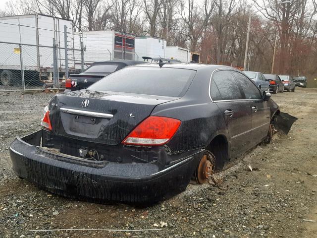 JH4KB16576C004516 - 2006 ACURA RL BLACK photo 4