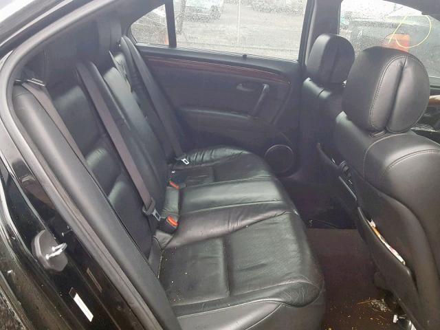 JH4KB16576C004516 - 2006 ACURA RL BLACK photo 6