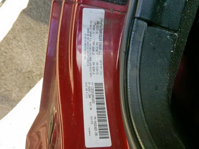 1C3BC2EG2BN530255 - 2011 CHRYSLER 200 TOURIN RED photo 10