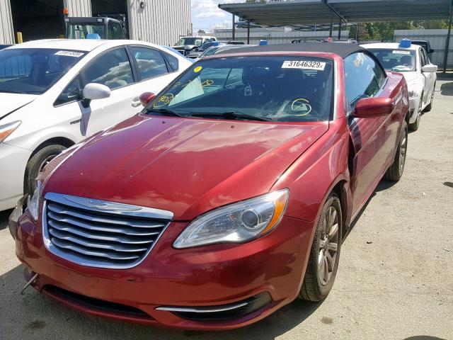 1C3BC2EG2BN530255 - 2011 CHRYSLER 200 TOURIN RED photo 2