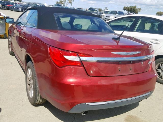 1C3BC2EG2BN530255 - 2011 CHRYSLER 200 TOURIN RED photo 3