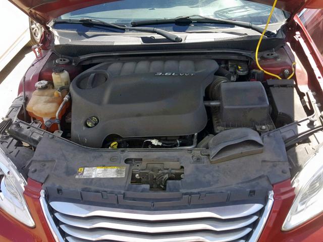 1C3BC2EG2BN530255 - 2011 CHRYSLER 200 TOURIN RED photo 7