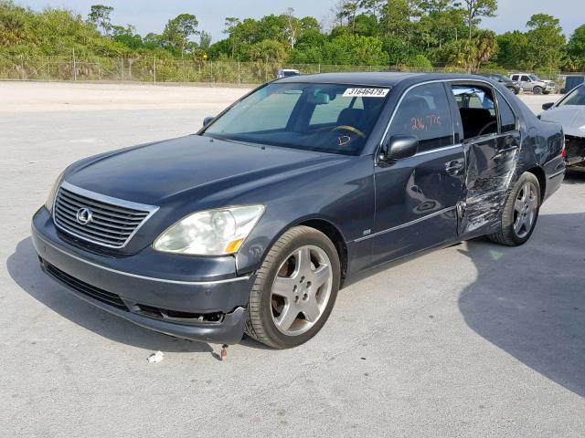 JTHBN36F140165776 - 2004 LEXUS LS 430 GRAY photo 2