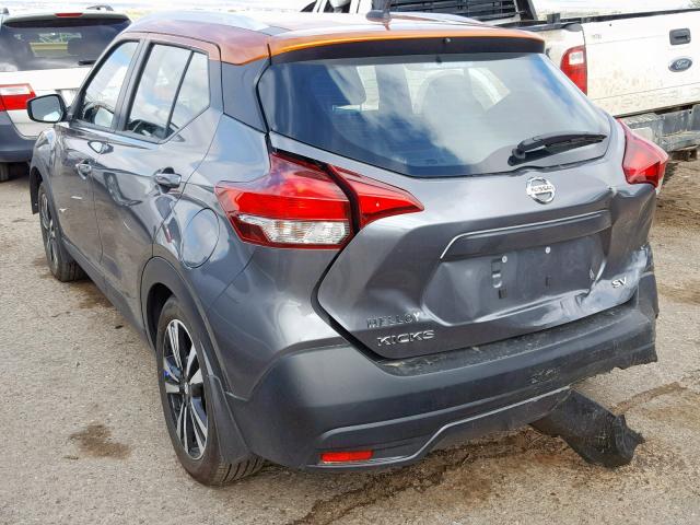 3N1CP5CU6JL529304 - 2018 NISSAN KICKS S GRAY photo 3