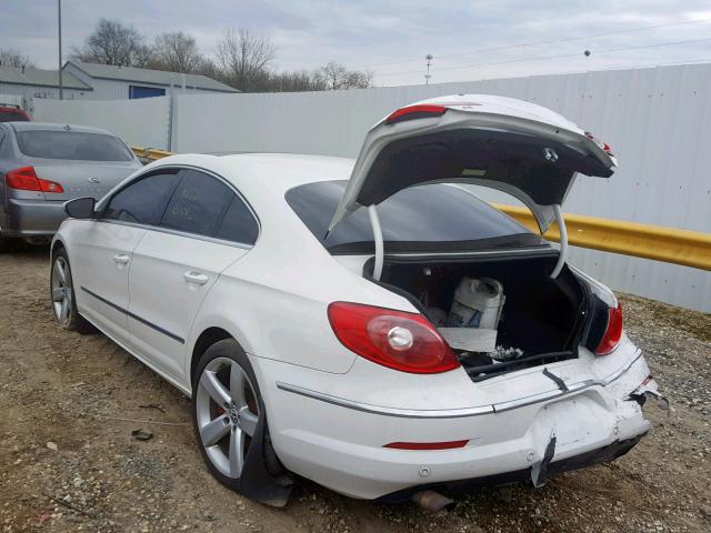 WVWGU7AN1AE520802 - 2010 VOLKSWAGEN CC VR6 4MO WHITE photo 3