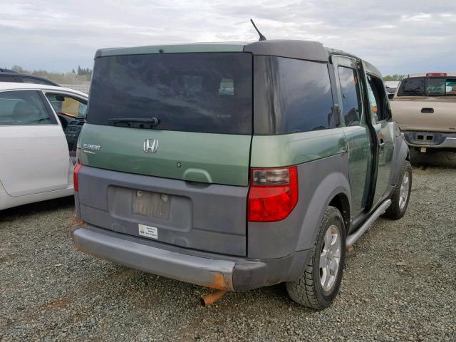 5J6YH28574L021580 - 2004 HONDA ELEMENT EX GREEN photo 4