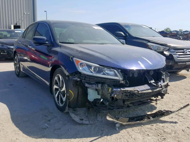 1HGCR2F83GA062428 - 2016 HONDA ACCORD EXL BLUE photo 1