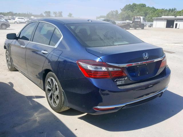 1HGCR2F83GA062428 - 2016 HONDA ACCORD EXL BLUE photo 3