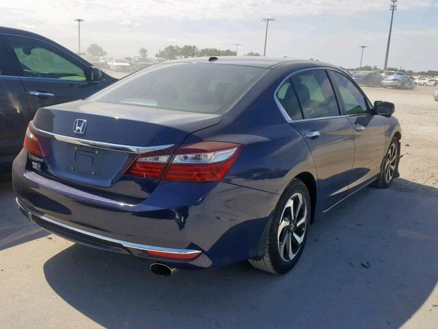 1HGCR2F83GA062428 - 2016 HONDA ACCORD EXL BLUE photo 4