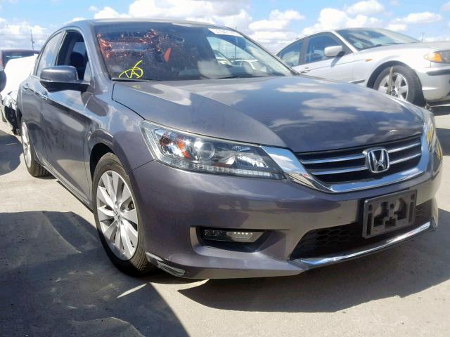 1HGCR2F8XEA230773 - 2014 HONDA ACCORD EXL GRAY photo 1