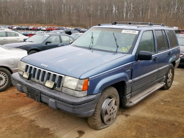 1J4GZ58S1SC568776 - 1995 JEEP GRAND CHER BLUE photo 2