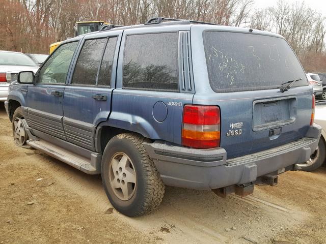 1J4GZ58S1SC568776 - 1995 JEEP GRAND CHER BLUE photo 3