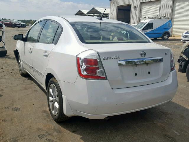 3N1AB6AP6AL629346 - 2010 NISSAN SENTRA 2.0 WHITE photo 3