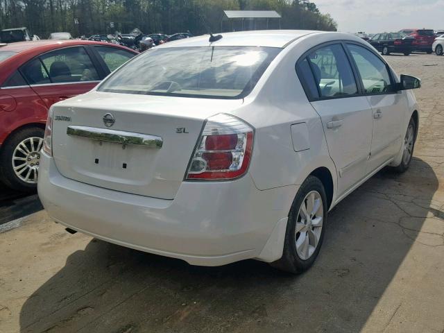 3N1AB6AP6AL629346 - 2010 NISSAN SENTRA 2.0 WHITE photo 4