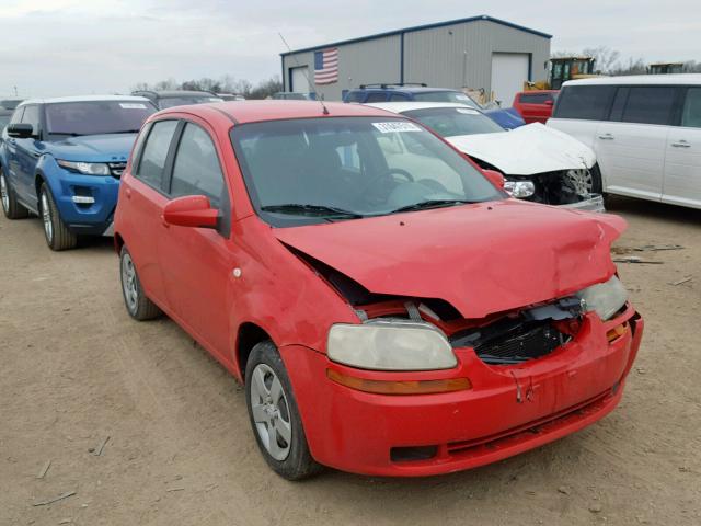 KL1TD62605B407194 - 2005 CHEVROLET AVEO BASE წითელი ფოტო 1