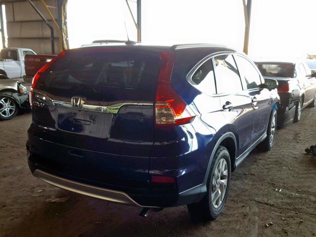 2HKRM3H78GH516988 - 2016 HONDA CR-V EXL BLUE photo 4