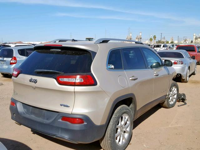 1C4PJMCB3FW540335 - 2015 JEEP CHEROKEE L TAN photo 4