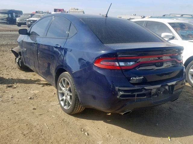 1C3CDFBB7FD165908 - 2015 DODGE DART SXT BLUE photo 3